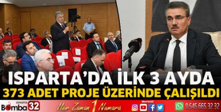 Isparta’da İlk 3 ayda 373 adet proje üzerinde çalışıldı