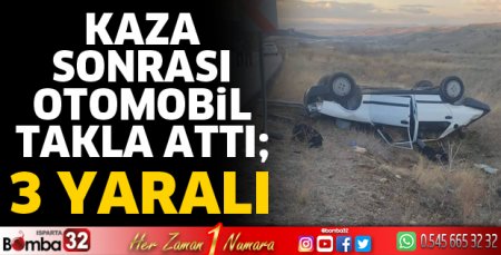 Isparta’da kaza 3 yaralı