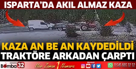 Isparta’da kaza anı güvenlik kameralarına yansıdı
