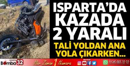 Isparta’da kazada 2 yaralı