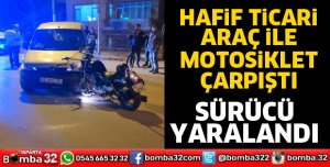 Isparta’da kazada sürücü yaralandı