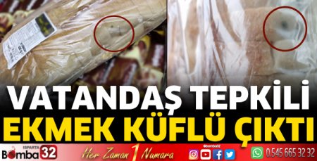 Isparta’da marketten alınan ekmek küflü çıktı