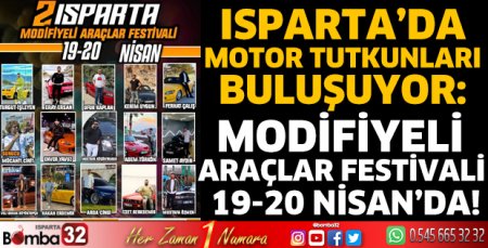 Isparta’da motor tutkunları buluşuyor