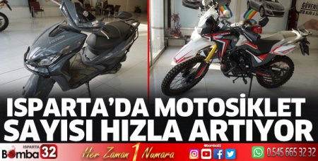 Isparta’da motosiklet sayısı hızla artıyor