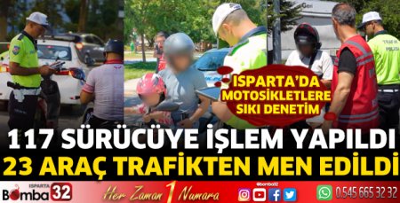 Isparta’da motosikletlere sıkı denetim