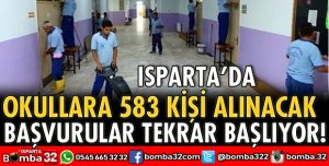 ISPARTA’DA OKULLARA 583 KİŞİ ALINACAK