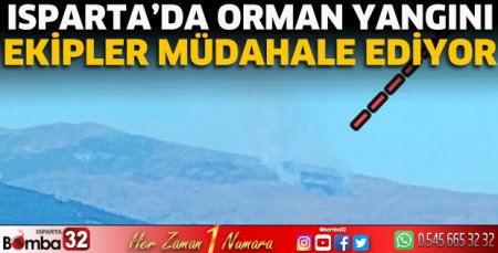 Isparta’da orman yangını ekipler müdahale ediyor