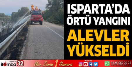 Isparta’da örtü yangını