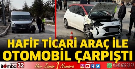 Isparta’da otomobil ile hafif ticari araç çarpıştı