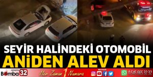Isparta’da otomobil yangını
