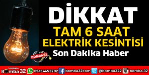 ISPARTA’DA PLANLI ELEKTRİK KESİNTİSİ