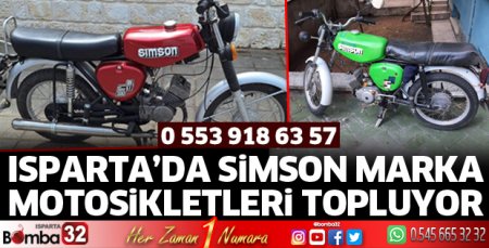 Isparta’da Simson marka motosikletleri topluyor