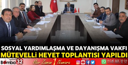 Isparta’da Sosyal Yardımlaşma ve Dayanışma toplantısı yapıldı