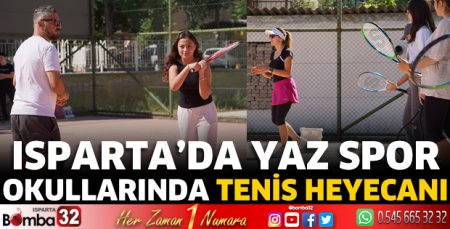 Isparta’da Yaz Spor Okullarında Tenis Heyecanı