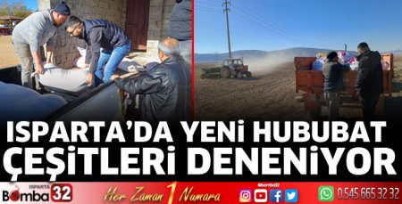 Isparta’da yeni hububat çeşitleri deneniyor  