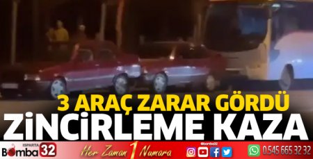 Isparta’da zincirleme kaza 2 yaralı