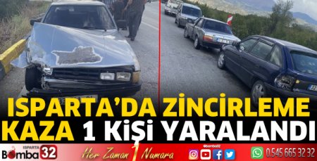 Isparta’da zincirleme kaza