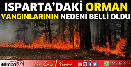 Isparta’daki orman yangınlarının nedeni belli oldu 