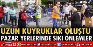 Isparta’daki pazarlarda yoğun kalabalık