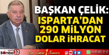 Isparta’dan 290 milyon dolar ihracat