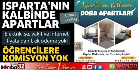 Isparta’nın en iyi konumunda apartlar