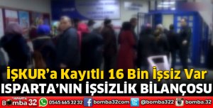 ISPARTA’NIN İŞSİZLİK BİLANÇOSU