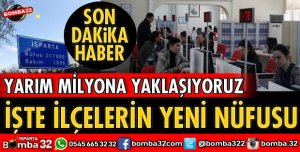 ISPARTA’NIN NÜFUSU