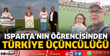 Isparta’nın öğrencisinden Türkiye Üçüncülüğü  