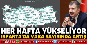 Isparta’nın vaka sayısında artış
