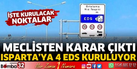 Isparta’ya 4 EDS Kuruluyor 