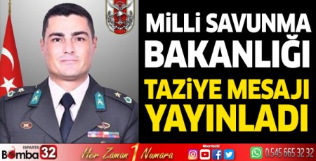 Isparta’ya şehit ateşi düştü