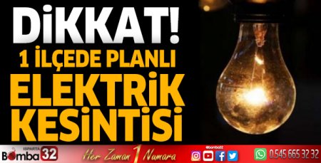 Isparta'da 1 ilçede elektrik kesintisi