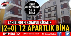 ISPARTA'DA 12 APARTLIK BİNA KOMPLE KİRALIKTIR!