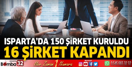 Isparta'da 16 şirket kapandı