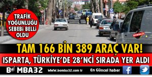 ISPARTA'DA 166 BİN TAŞITIMIZ VAR!