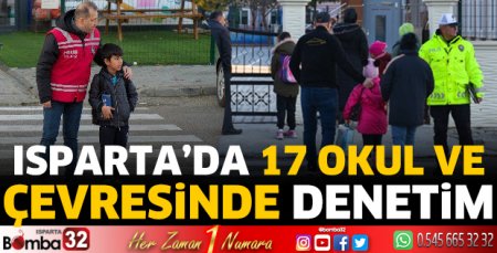 Isparta'da 17 okul ve çevresinde denetim