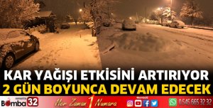 Isparta'da 2 gün sürecek kar yağışı başladı