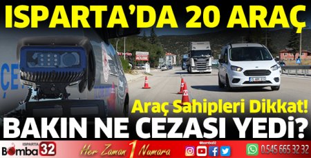 Isparta'da 20 sürücüye egzoz cezası 