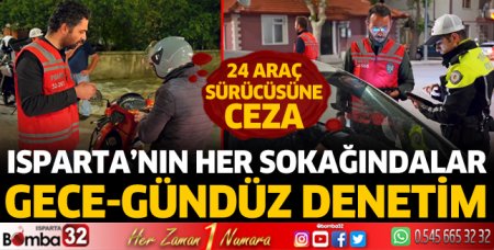 Isparta'da 24 araç sürücüsüne ceza