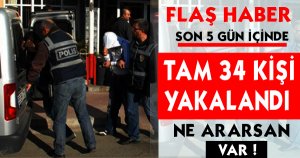Isparta'da 34 Kişi Tutuklandı!