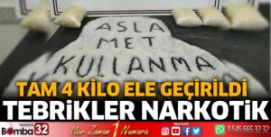 Isparta'da 4 kilo uyuşturucu madde ele geçirildi