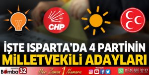 Isparta'da 4 partinin milletvekili adayları 