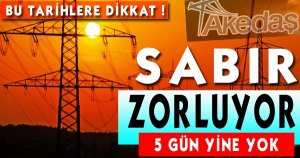 Isparta'da 5 gün elektrikler yok!