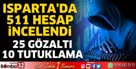 Isparta'da 511 hesap incelendi