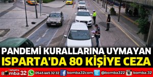 Isparta'da 80 kişiye ceza