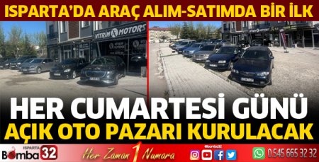 Isparta'da açık oto pazarı kuruluyor