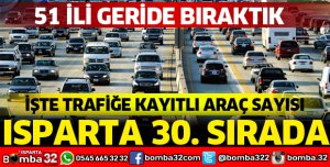 ISPARTA'DA ARAÇ SAYISI