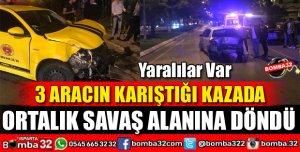 ISPARTA'DA ARAÇLAR BİRBİRİNE GİRDİ