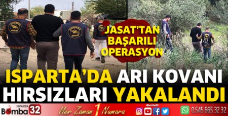 Isparta'da arı kovanı hırsızları yakalandı