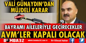 ISPARTA'DA AVM'LER BAYRAMIN İLK GÜNÜ KAPALI OLACAK